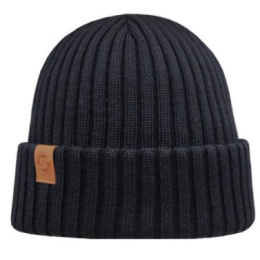 Bonnet à Revers Sailor Laine Mérinos Noir - Super Yellow