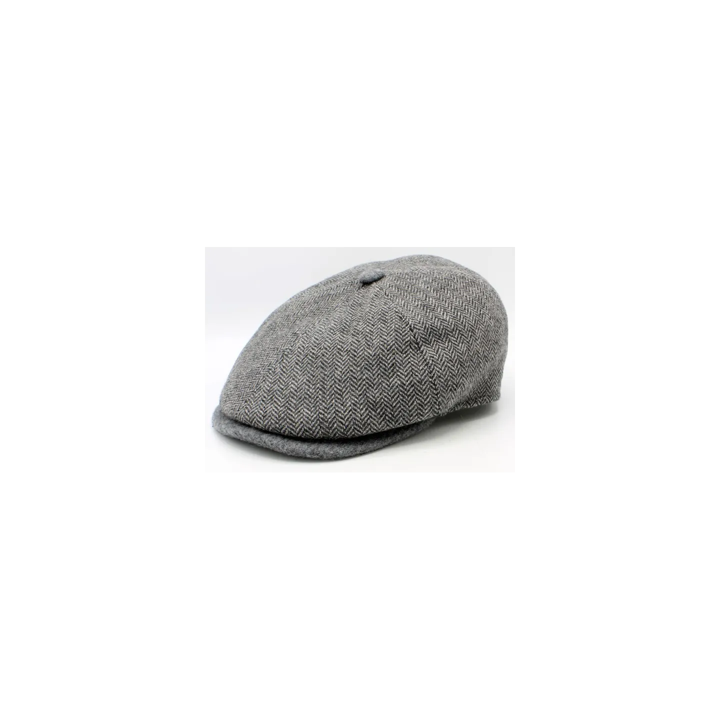 Catanzaro Grey Herringbone Cap – Traclet Elegance Reference: 22946 | Chapellerie Traclet