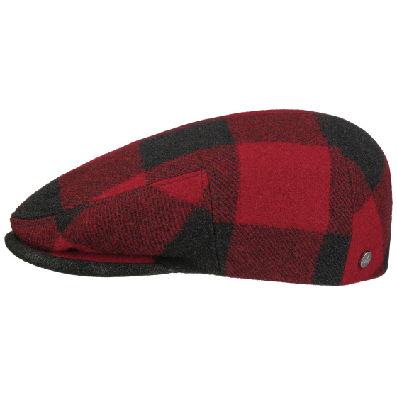 Casquette Kent Laine Vierge Noire & Rouge - Lierys