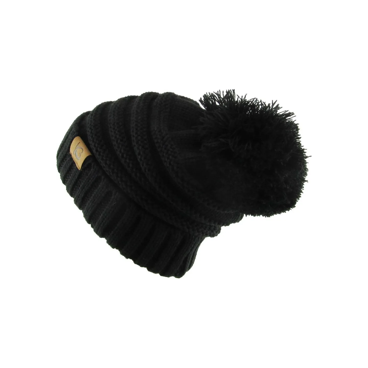 Danica Black Pom Pom Beanie - Traclet Reference: 22953| Chapellerie Traclet