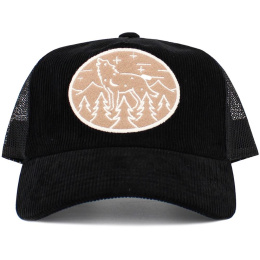 Snapback Wolf Velvet Black Cap - Kbthos