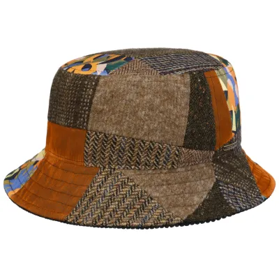 Bourgas Patchwork Wool & Cotton Bucket Hat - Stetson Reference: 22956| Chapellerie Traclet