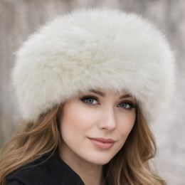 Courchevel White Faux Fur Beanie - Traclet