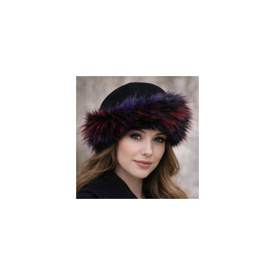 Toque Chamonix Fourrure made in france- violet