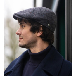 Casquette Plate Charleston Laine Vierge Anthracite - Flechet