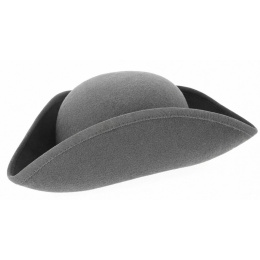 Tricorne Aristocrat Grey Wool Felt - Traclet