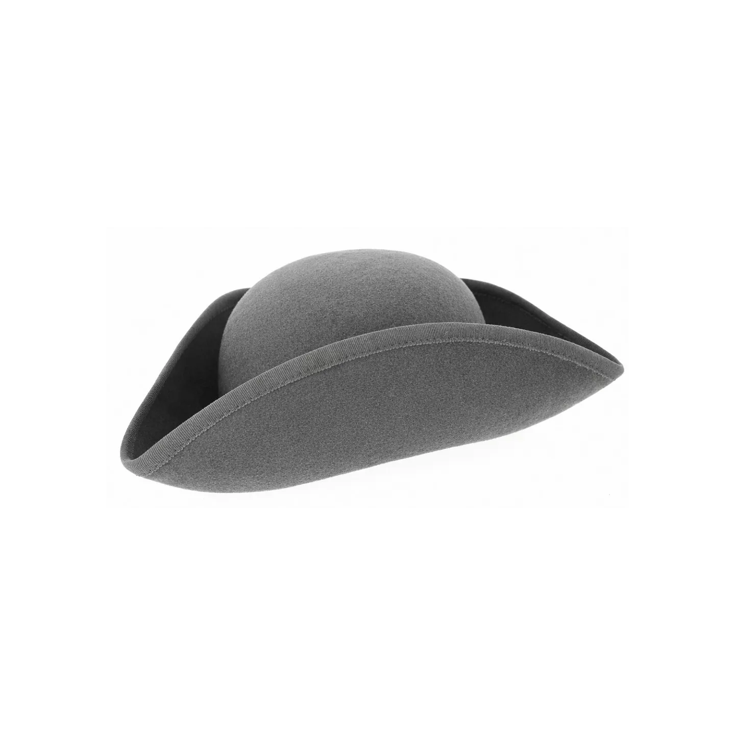 Tricorne Aristocrat Grey Wool Felt - Traclet Reference: 22981| Chapellerie Traclet