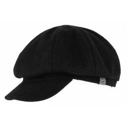 Mason Black Wool Newsboy Cap - Göttmann