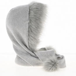 Capuche Norell Polaire Fausse Fourrure Gris Sel - Traclet