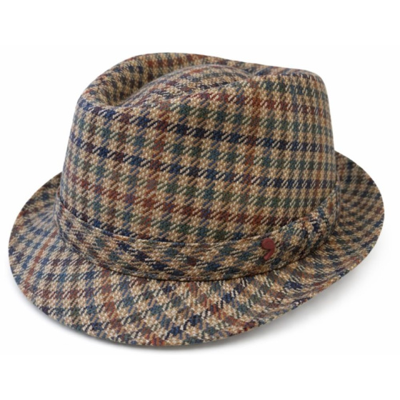 Chapeau Trilby Pied-de-Poule Laine & Cachemire - Traclet