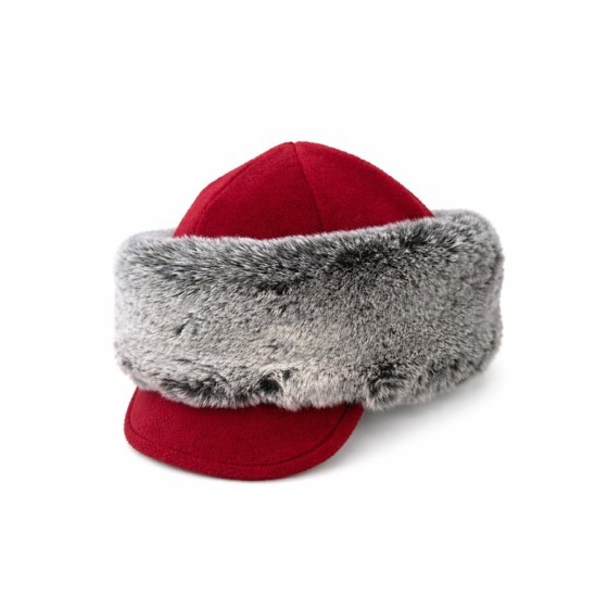Niels Ear Flap Red Fur Toque - Traclet