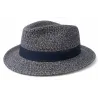 Chapeau Fédora Clement Paille Papier Marine - Traclet