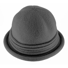 Chapeau Cloche Lublin Laine Anthracite - Traclet