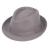 Chapeau Porkpie Bilbao Feutre Gris Clair - Traclet