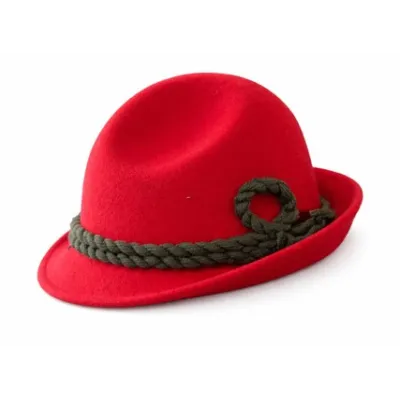 Tyrolean Hat Child Red Wool Felt - Traclet Reference: 23017| Chapellerie Traclet