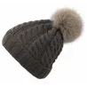 Pom-Pom Fur Beanie Calgary Licorice - Pipolak Reference: 7328 | Chapellerie Traclet