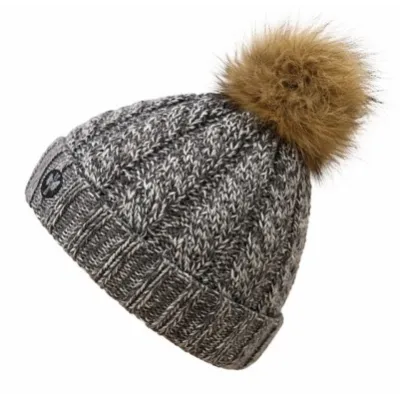 Bonnet à Pompon-Fourrure Calgary Gris Chine - Pipolaki