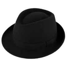 Chapeau Porkpie Bilbao Feutre Noir - Traclet