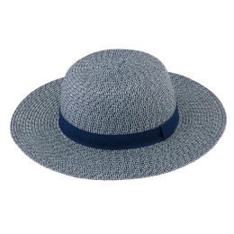 Stella Paper Straw Capeline Navy - Traclet