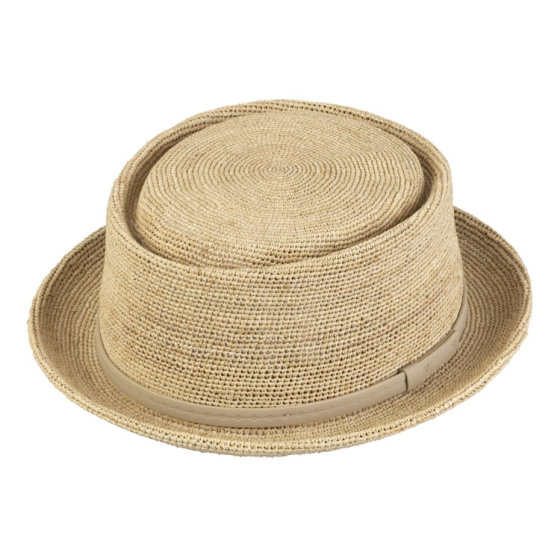 Sumac Natural Straw PorkPie Hat - Traclet