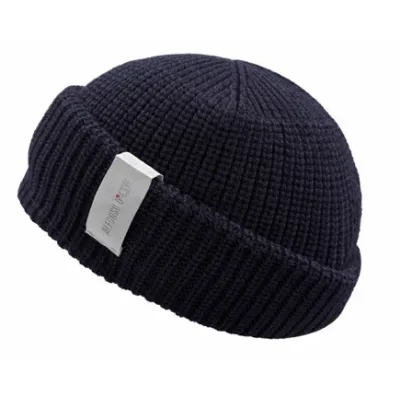 Bonnet à Revers Casoria Laine Merino Noir - Traclet