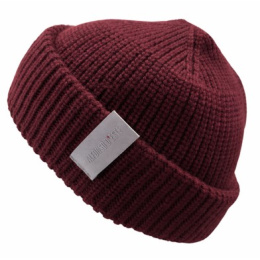 Casoria Merino Wool Cuffed Beanie Burgundy - Traclet