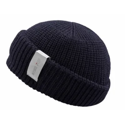 Bonnet à Revers Casoria Laine Merino Marine - Traclet   Reference : 23072| Chapellerie Traclet