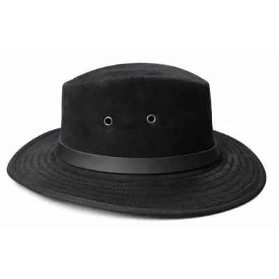 Traveller Flinder-2 Black Suede Hat - Aussie Apparel Reference: 23075| Chapellerie Traclet