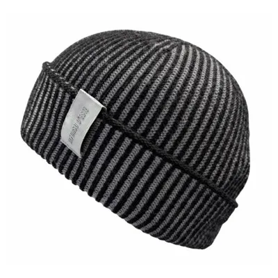 Anzio Merino Wool Cuff Beanie Black & Grey - Traclet Reference: 23078| Chapellerie Traclet