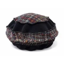 Edline Midnight Blue & Aubergine Toque - Traclet Reference: 23082| Chapellerie Traclet