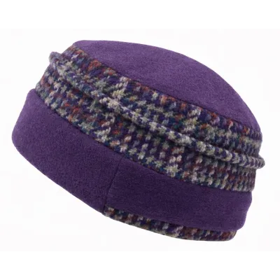 Ewen Toque Violet & Aubergine - Traclet Reference: 23084| Chapellerie Traclet