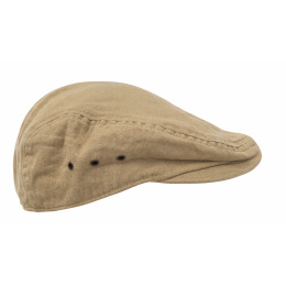 Riccardo Beige Cotton Duck Bill Cap - Aussie Apparel