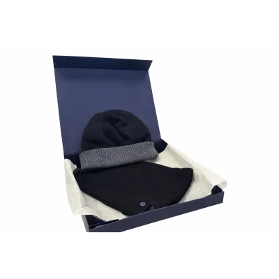 Two-Tone Wool Beanie And Neck Warmer Pack Made in France - Laulhère