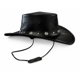 Chapeau Traveller Sampacho Cuir Noir - Aussie Apparel