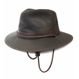 Chapeau Traveller Avec Cordon Marron - Aussie Apparel