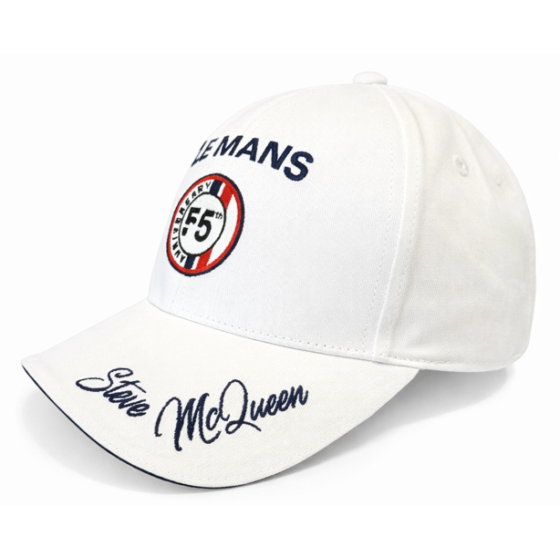 Le Mans Steve McQueen White Baseball Cap
