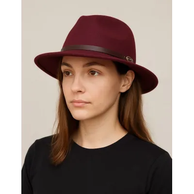 Traveller Hat Altamura Wool Burgundy Reference: 23119| Chapellerie Traclet