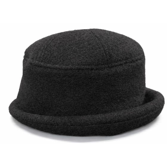 Doubs Wool Ear Flap Hat Black - Balke