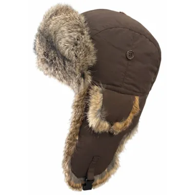 Chapka Nera Marron Fourrure De Lapin