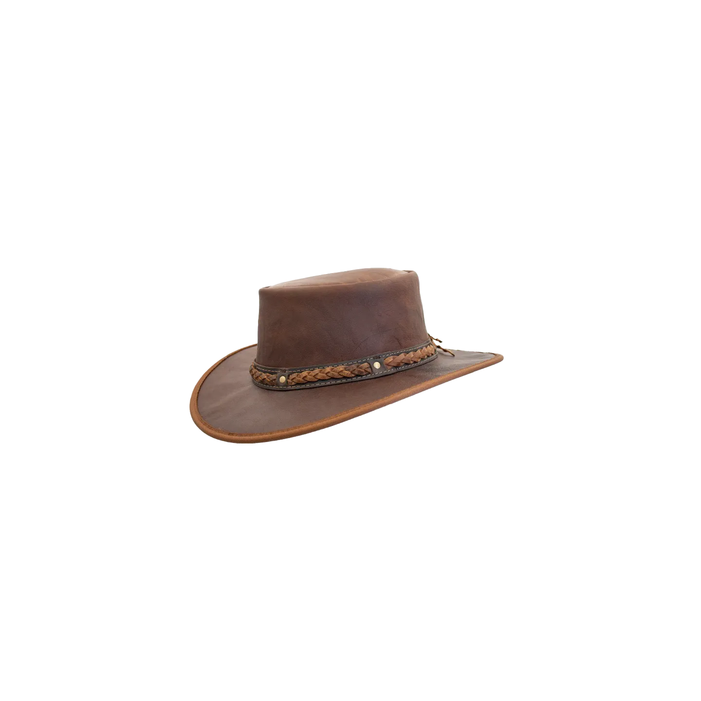 Squashy kangaroo leather hat taupe - Barmah Reference: 1016 | Traclet Hat Shop