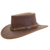 Chapeau Cuir Kangourou Squashy Taupe - Barmah