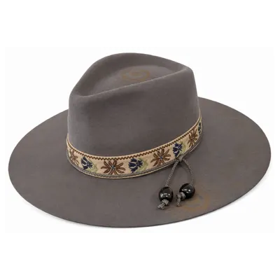 Chapeau Laine Gris Grands Bords - Fiebig