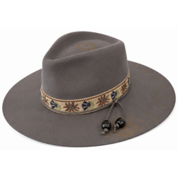 Gray Wool Wide Brim Hat - Fiebig