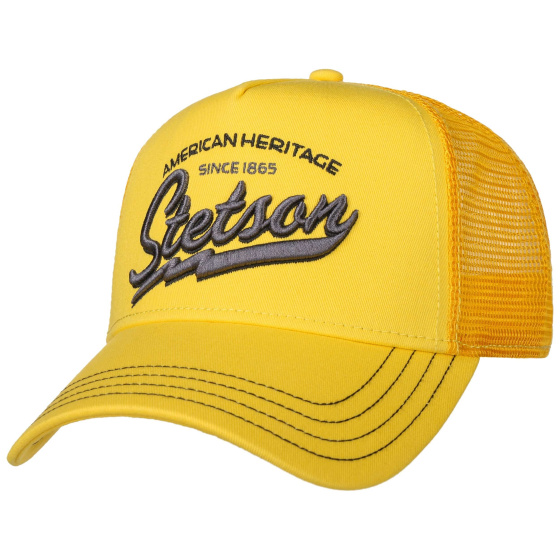Casquette Baseball Trucker American Heritage Jaune - Stetson