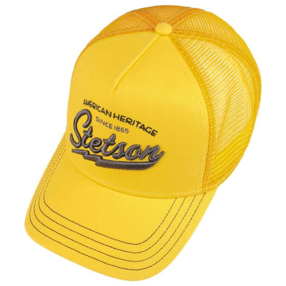 Baseball Trucker American Heritage Yellow Cap - Stetson