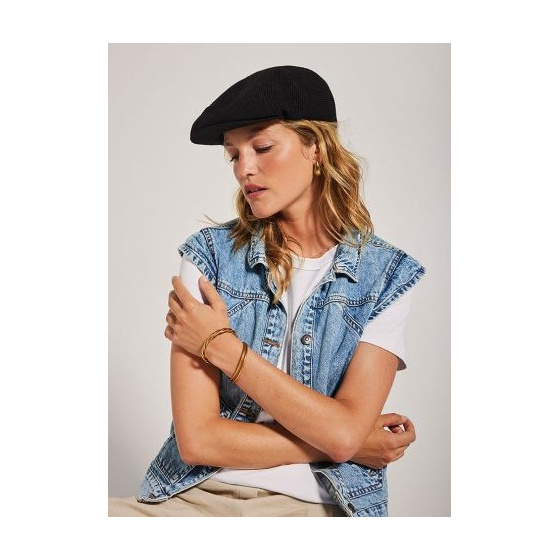 Loop Black Cotton Cap - Laulhère