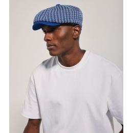 Casquette Beltxara Perle & Bleu Coton - Héritage par Laulhère
