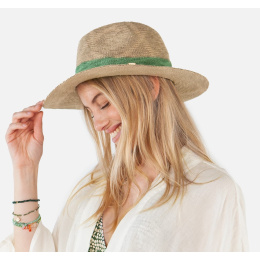 Fedora Hat Ponui Beige Glitter & Celadon - Barts
