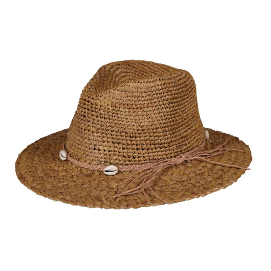 Alora Brown Straw Traveller Hat - Barts