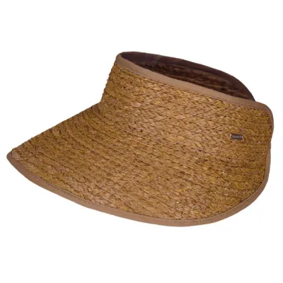 Tambinou Brown Straw Visor Cap - Barts ref 23295 chapellerie traclet